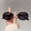 Retro Punk Metal Shades Trendy Ins Brand Design Women's Sunglasses Hip Pop Futuristic Chic Oval Sun Glasses for Men's