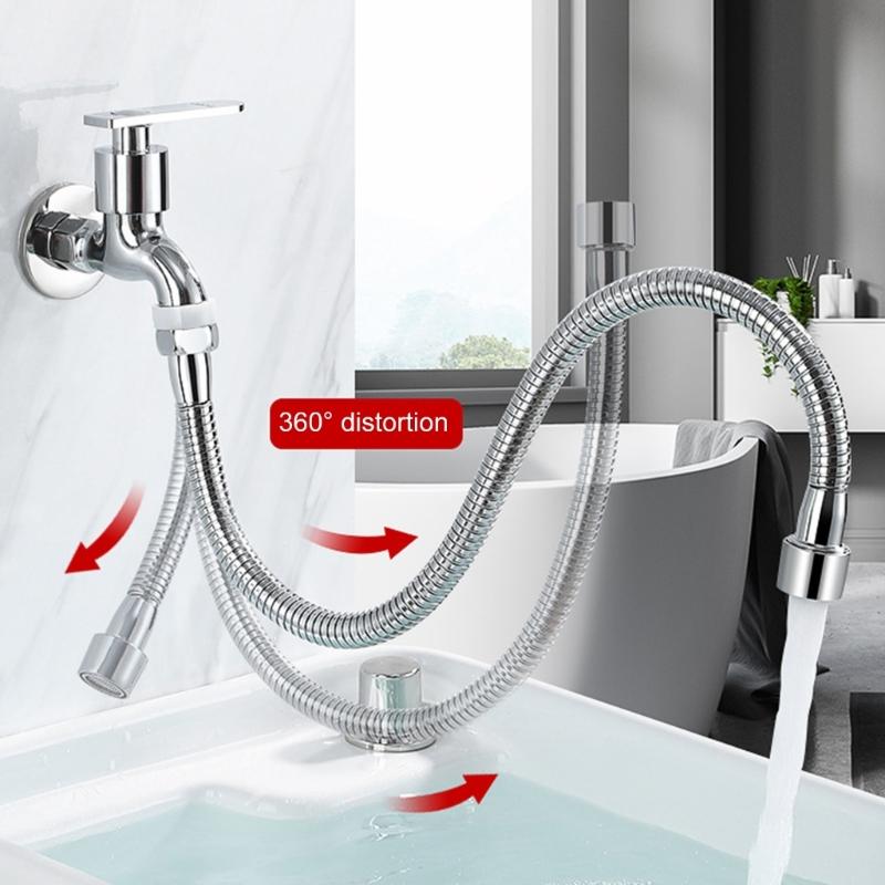 Flexible 360 Degree Faucet Adapter Stainless Steel Sprayers Extension for Enhances Water Control In Household Use