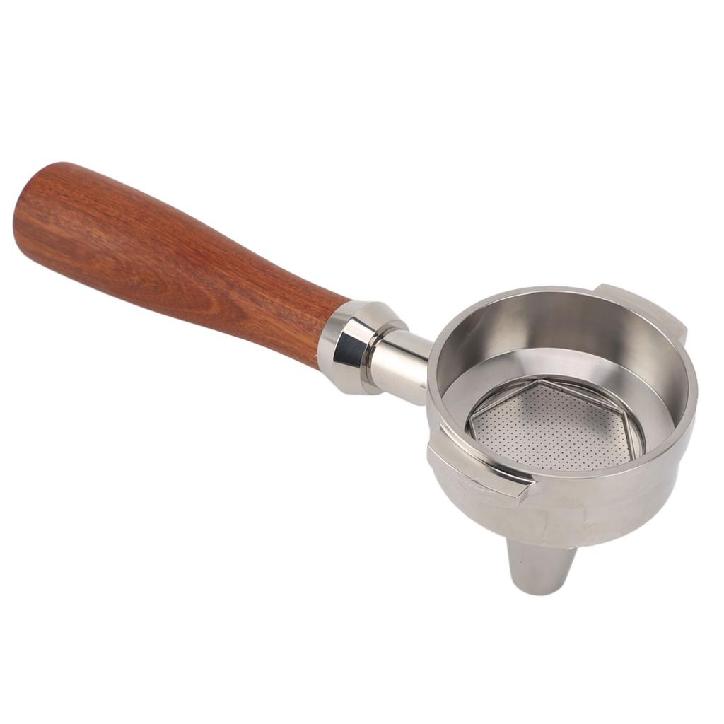 Portafilter 58mm with Bottom Detachable 304 Stainless Steel   Wood Handle Coffee Portafilter for Expobar for   for GA for Pandorra for XLVI