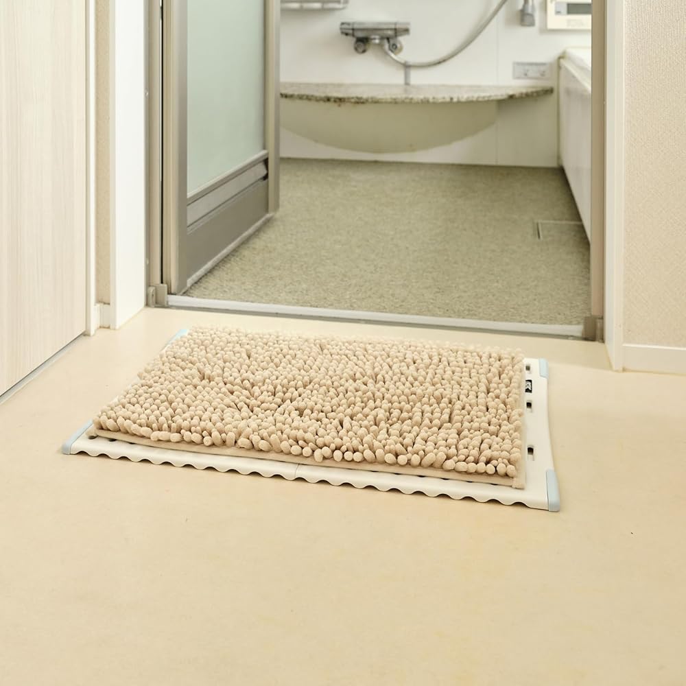 Yamazaki Sangyo SUSU Strong W EC Cleansing Microfiber Bath Mat Beige S 35×50cm
