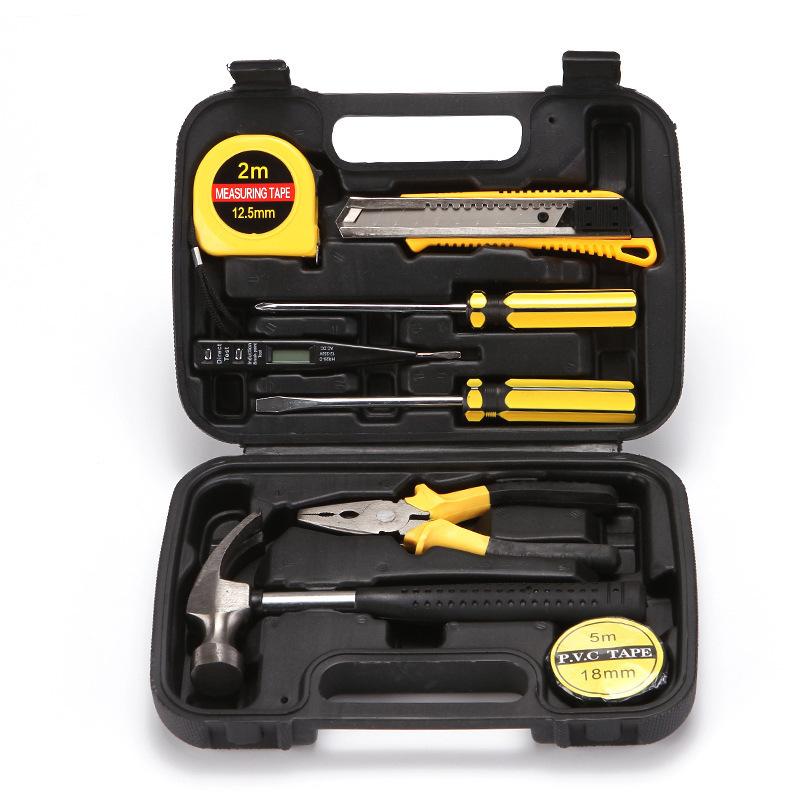 8-piece Set 9-piece Set 12-piece Set 16-piece Set Car Home Dual-purpose Combination Toolbox Car Hardware Tool Set Gifts