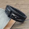 New Design Cross Shaped Bracelets Stainless Steel Weave Magnetic Buckle Rope Jewelry Accessories Gift Men Dropshipping