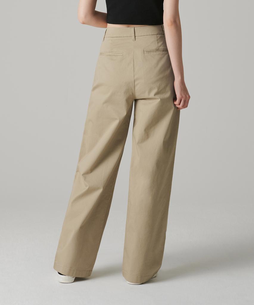 MUSINSA STANDARD WOMAN Women'S Reverse Two-Tuck Wide Chino Pants [Beige]