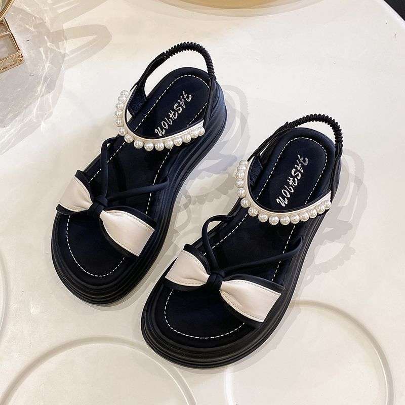 

Large size sandals 41-42 women s outer wear 2025 summer fairy style sandals with skirts muffin non-slip sandals women 42