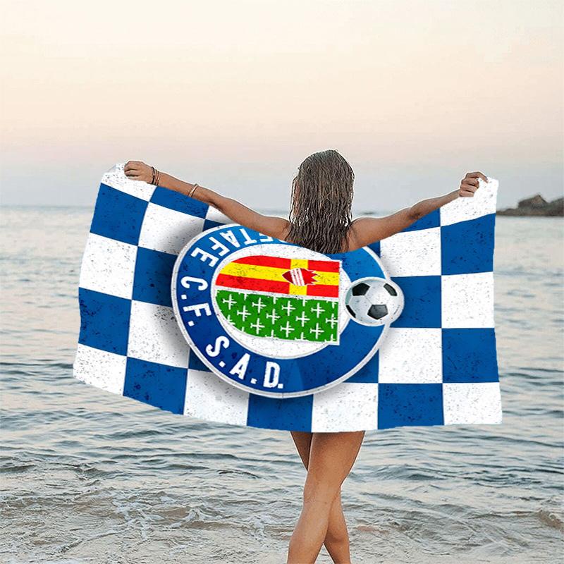 1pc Football Team (74) Beach Towel, Beach and Seaside Swimming Pool Equipment, Fashion Pattern, Rectangular, Travel Essentials