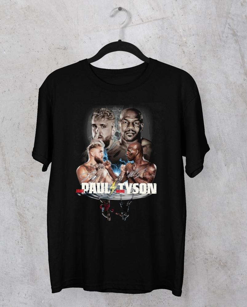 

Jake Paul Vs Mike Tyson boxing black T-shirt Unisex All sizes S to 5Xl Unisex T-Shirt L