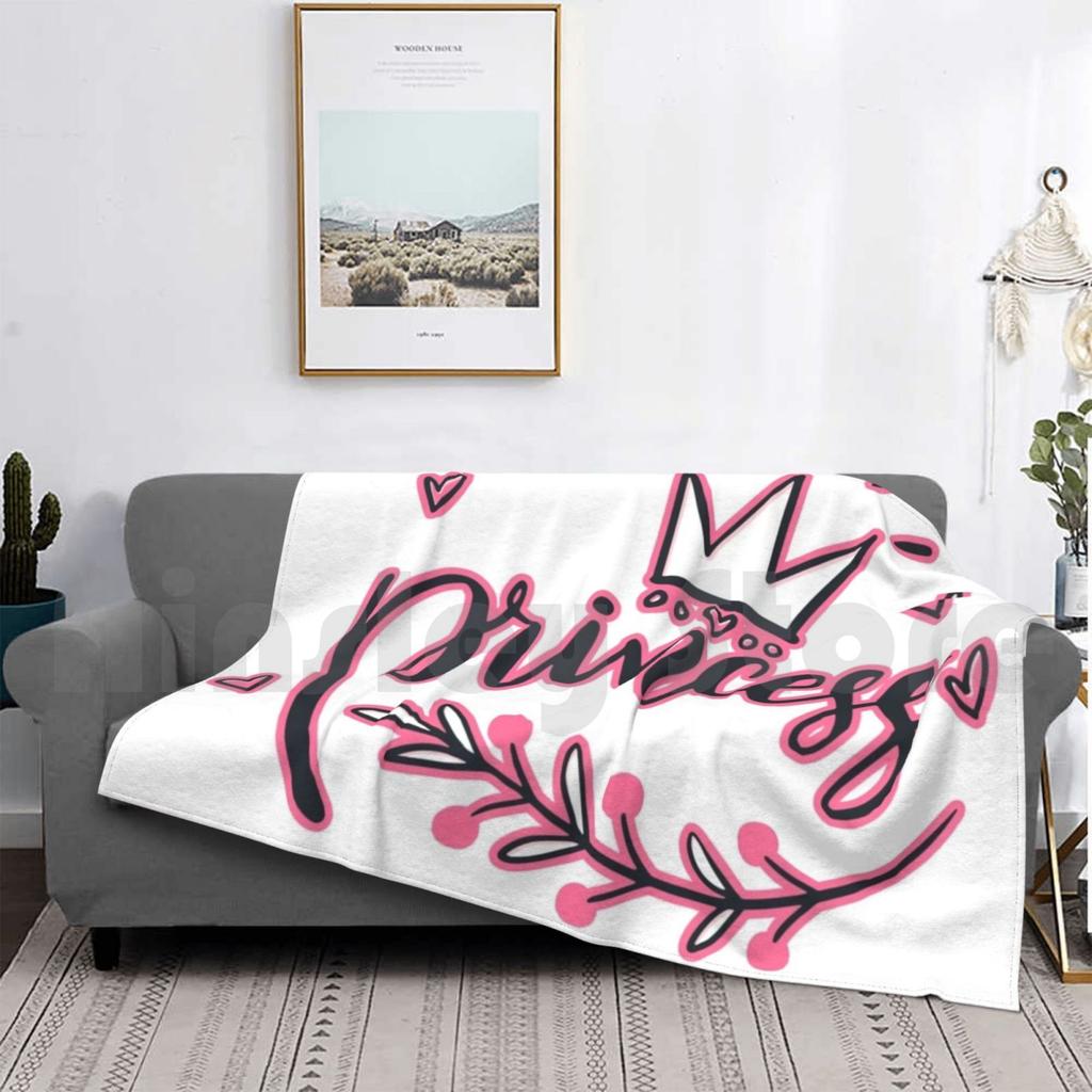Princess Girly Blanket For Sofa Bed Travel Princess Girls Girly Fiminist Cute Girl Pink Im A Princess Girlfriend