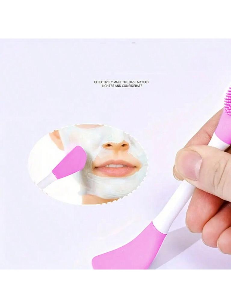 1Pc Double Head Silicone Mask Brush Facial Cleansing Brush Face Wash Massager Brush Mask Mud Scraper Beauty Face Skin Care Tools