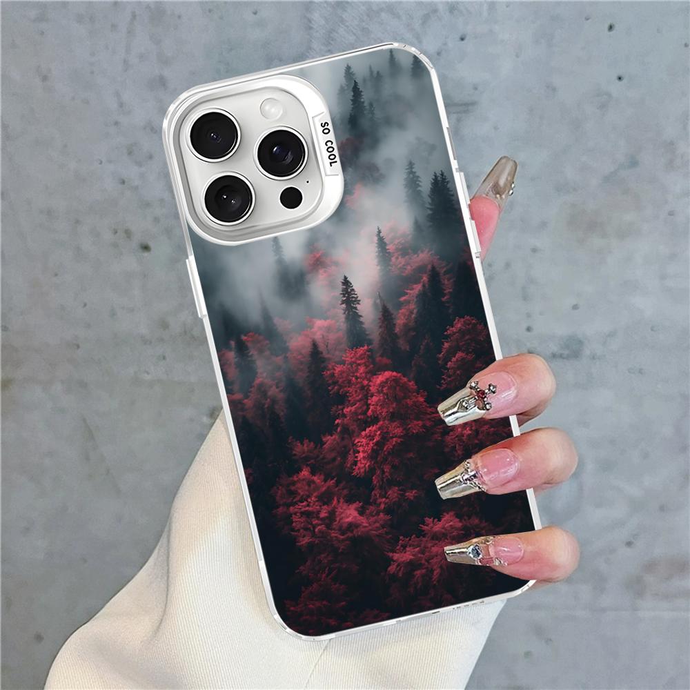 Forest Landscape Phone Case For IPhone 16 15 14 13 12 11 Pro Max X XR XSMAX 8 7 Plus Matte Shockproof Back Cover