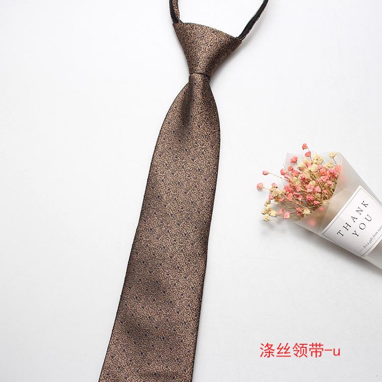 Hot-Selling Formal 8Cm Business Tie, Men'S Zipper Lazy Tie, Small Flower Cashew Nut Ideas, A Variety Of Colors