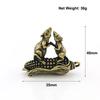 Kupfer Gott des Reichtums Ratte Retro Messing Tier Ratte Mais Schlüsselanhänger Anhänger Heimschmuck Schreibtischschmuck Geschenk