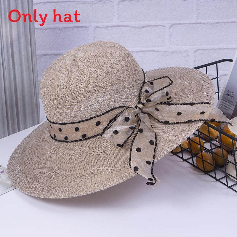 Sun Protection Hat For Women With Wide Brim And Butterfly Bow Summer Beach Beachwear
