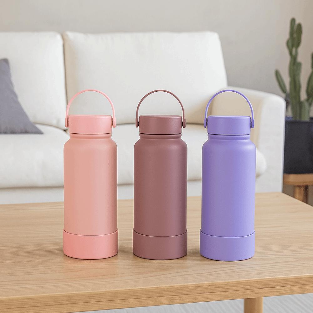 1000ML Thermos Cup Solid Color Sports Water Bottle Cute Coffee Cups  Men/Women