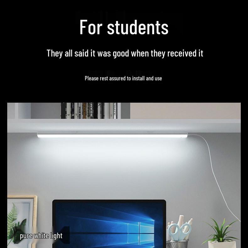 LED Plug-in Desk Lamp for Home & Dorm: Energy-Saving Fluorescent Tube