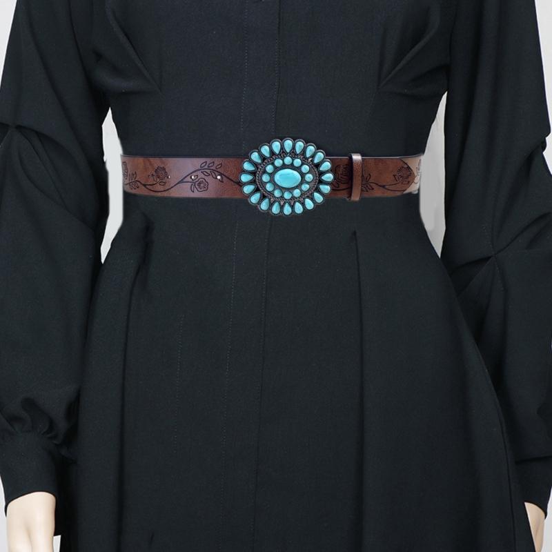 Girls Retro Waist Belt for Daily Costume Jewelry Waist Body Jewelry for Party Jeans Belt Cowboy Chain