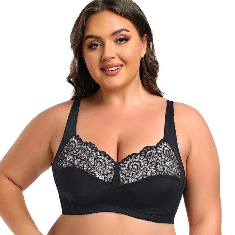 Evropská a americká krajková podprsenka bez kostic, nadměrná velikost, velký košíček, velká velikost