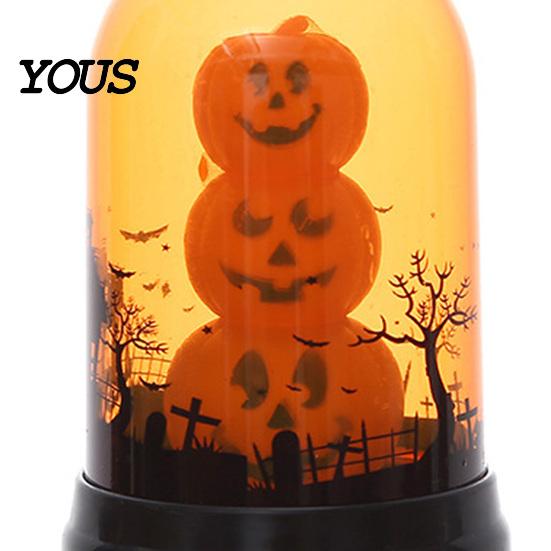 Halloween Pumpkin Lantern Lantern, Battery Operated LED Light, with Hanging Buckle, Home Ornament Durable Plastic Lighting, for Party Props