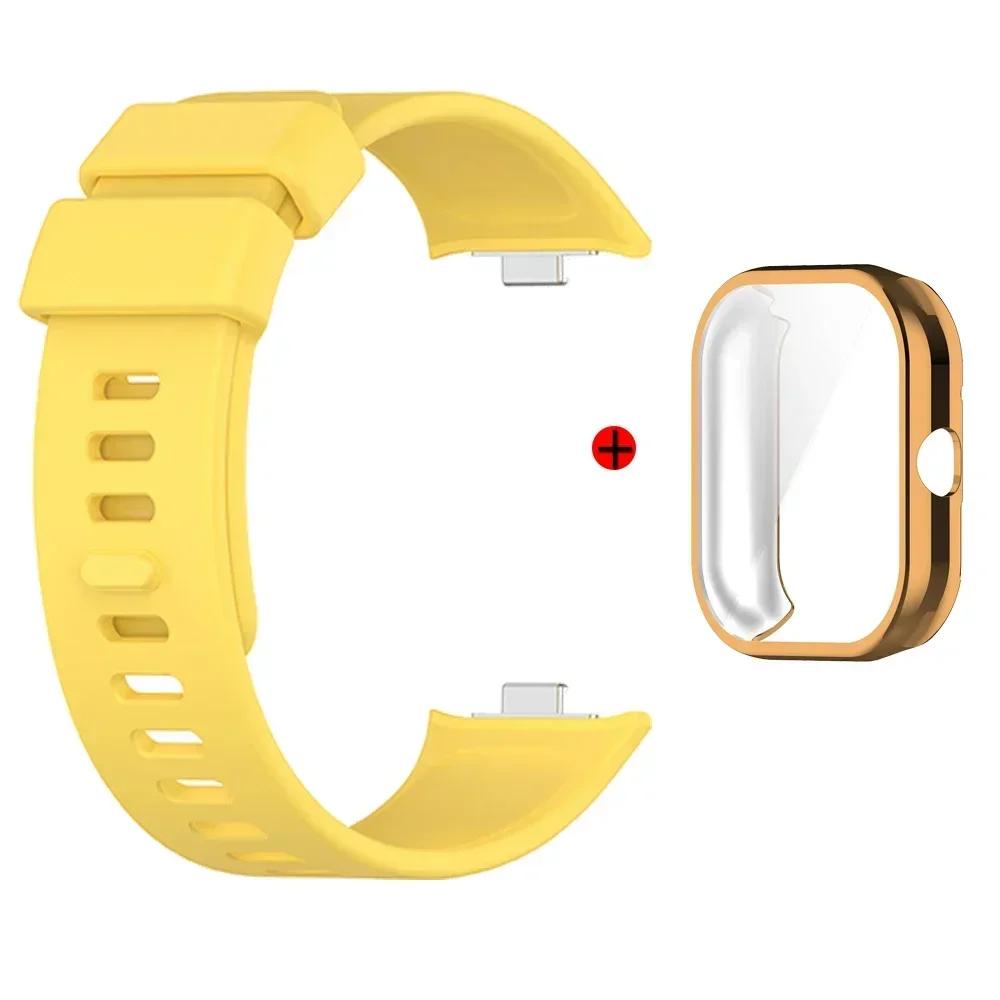 Watchband + Case For Xiaomi Redmi Watch 4 Strap Replacement Silicone Strap For Xiaomi Redmi Watch4 Correa Bracelet Cases Cover
