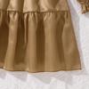 Großes Mädchen Herbst Winter Neu Elegant V-Ausschnitt Langarm Ausgestellte Taille Schlankmachendes Samtkleid