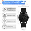 Men's Magnetic Levitation Silicone Watch, Black: Zodiac Markers, Waterproof Quartz Movement, Leisure, Business, Stylish Black Fashion Accessory -
