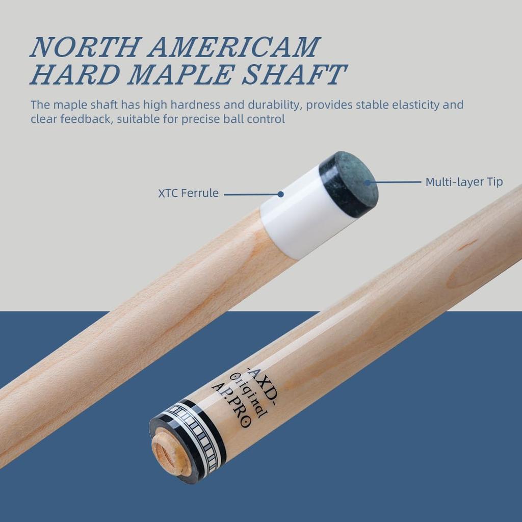 KONLLEN Pool Queue Stick 147cm Billard Queue Stick Queue Kopf XTC Zwinge Verlängerung Queue Tasche 10,5mm, 11,5mm, 12,5mm