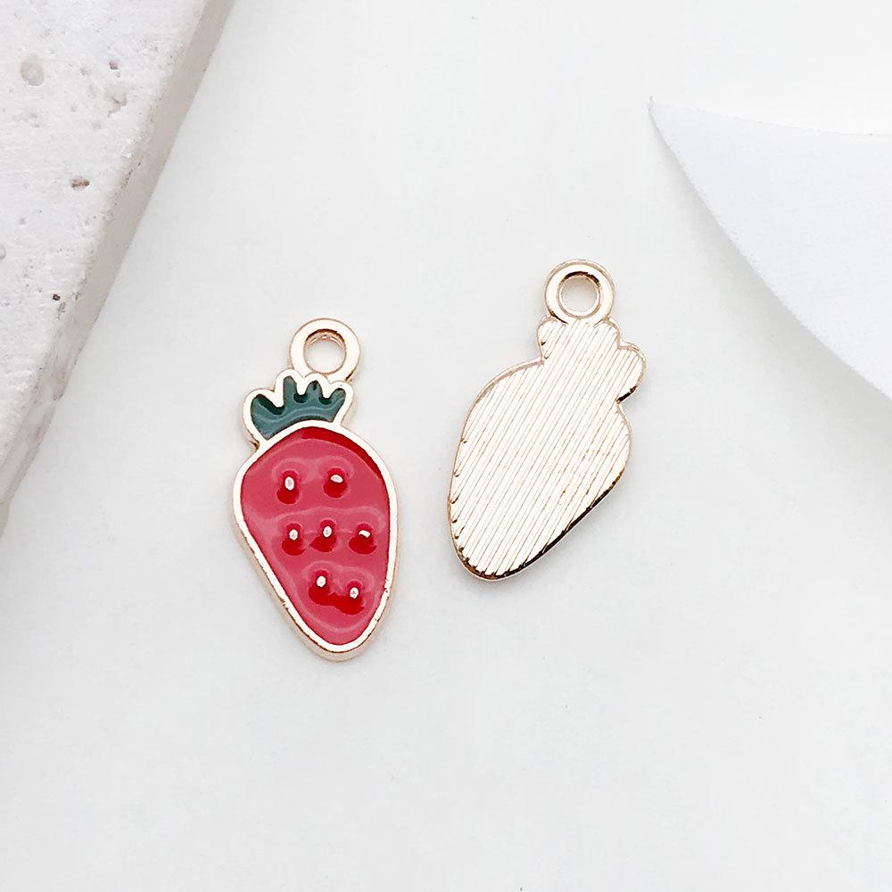 Red Cherry Blossom Oil Drop Keychain & Earrings Set: DIY Jewelry & Hair Accessories