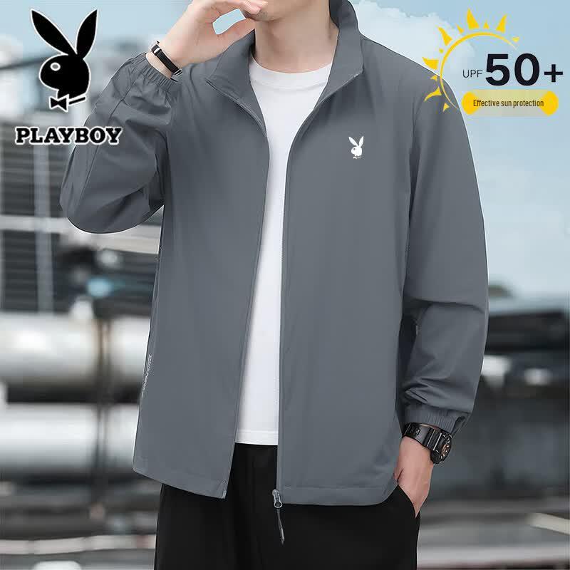 PLAYBOY Men s Summer UV Protection Stand-Collar Jacket 3XL
