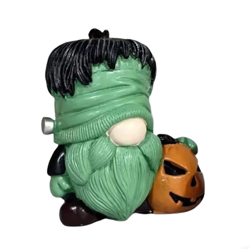 62KD Halloween Elf Statues Pumpkin Gnomes Table Decoration for Festival Ambiances