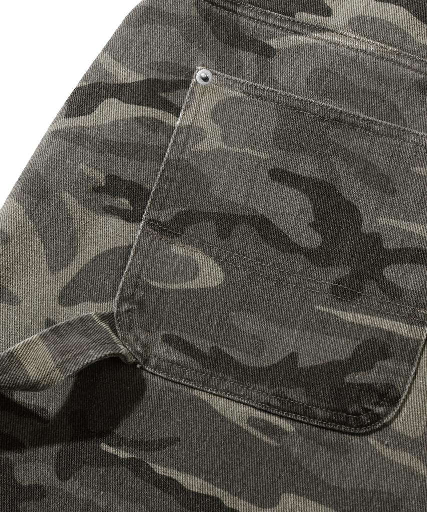 TRILLION Camo Wide Curved Cotton Pants_Light Khaki