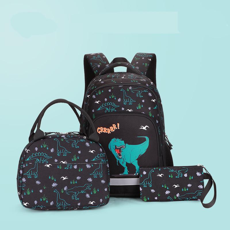 Genți de școală cu rechin dinozaur pentru băieți Rucsacuri primare Rucsacuri de școală pentru fete pentru copii 3 seturi Genți mari Mochila infantil