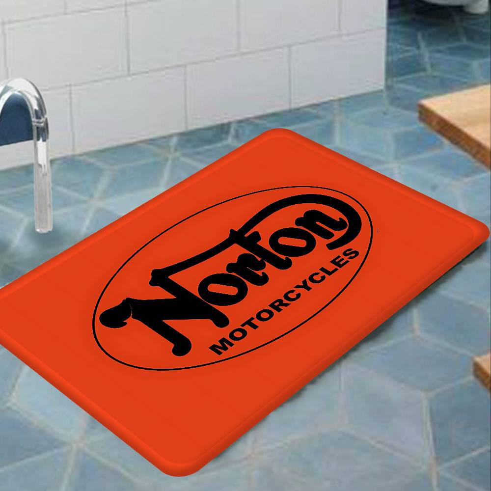 Motorcycle Racing N-Nortons Bath Mat Nordic Style Home Doormat Bathroom-Toilet Mats Bedroom Welcome Doormat