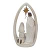Nativity Scene Figurine Resin Holy Family Ornament Mary Joseph And Baby Jesus Statue Religious Christmas Table Centerpiece Gift for Christians