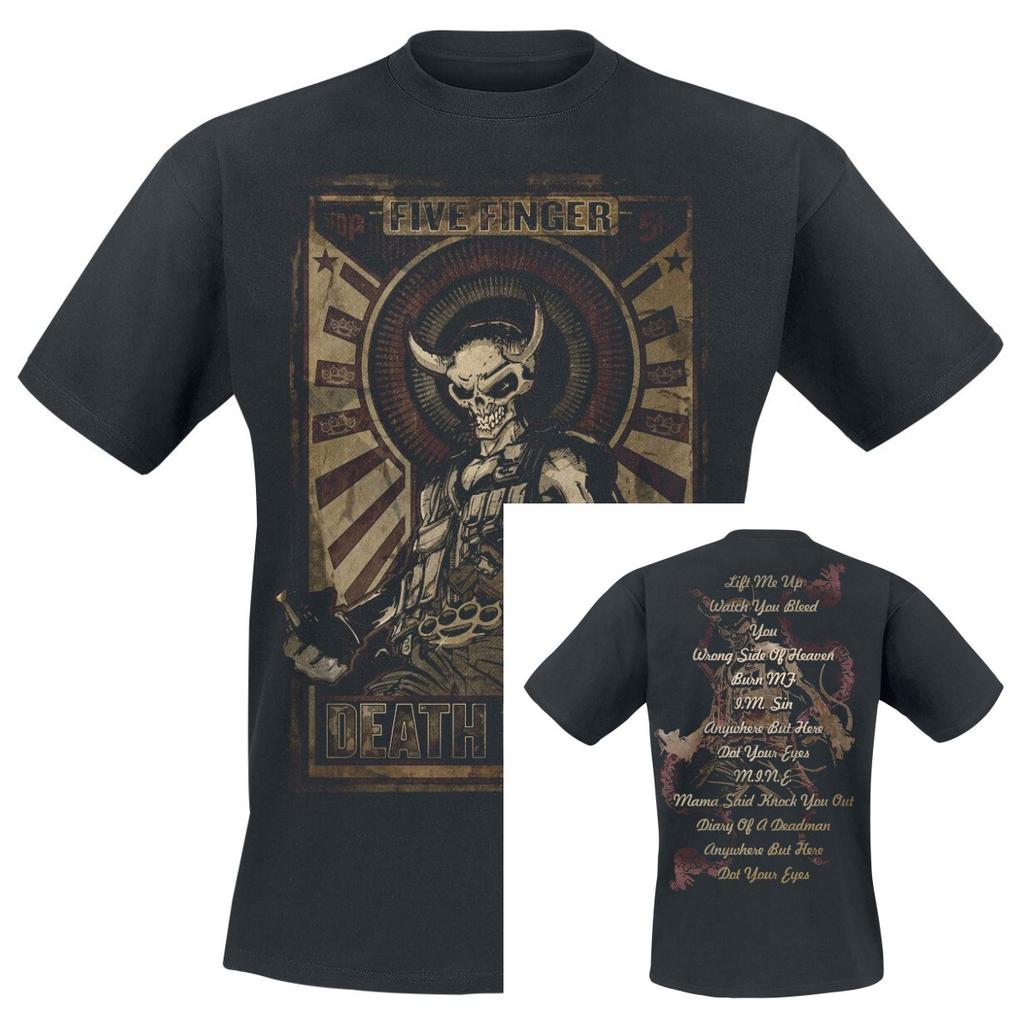 Rare Summer Five Finger Death Punch Graphic Cotton Band Shirt Unisex Summer Short Sleeve Fashion Brand Tee Luxury Casual Vintage