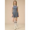 Womens Athletic Tennis Dress With Open Back Design A-Line Pleated Skirt Quick-Dry Anti-See-Through Running Gym Yoga Outdoor