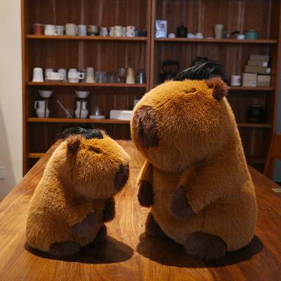 Capybara Rodent Capybara Plush Doll with Hair Cloth Doll with Hair Capybara Plush Toy Cute Doll Soft Capybara Plushie