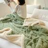 New Cover Blanket Office Shawl Air Conditioning Small Blanket Thickened Coral Velvet Flannel Lamb Wool Blanket Nap Sofa