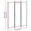 3 Panel Room Divider Beige 150 X 200 Cm Fabric