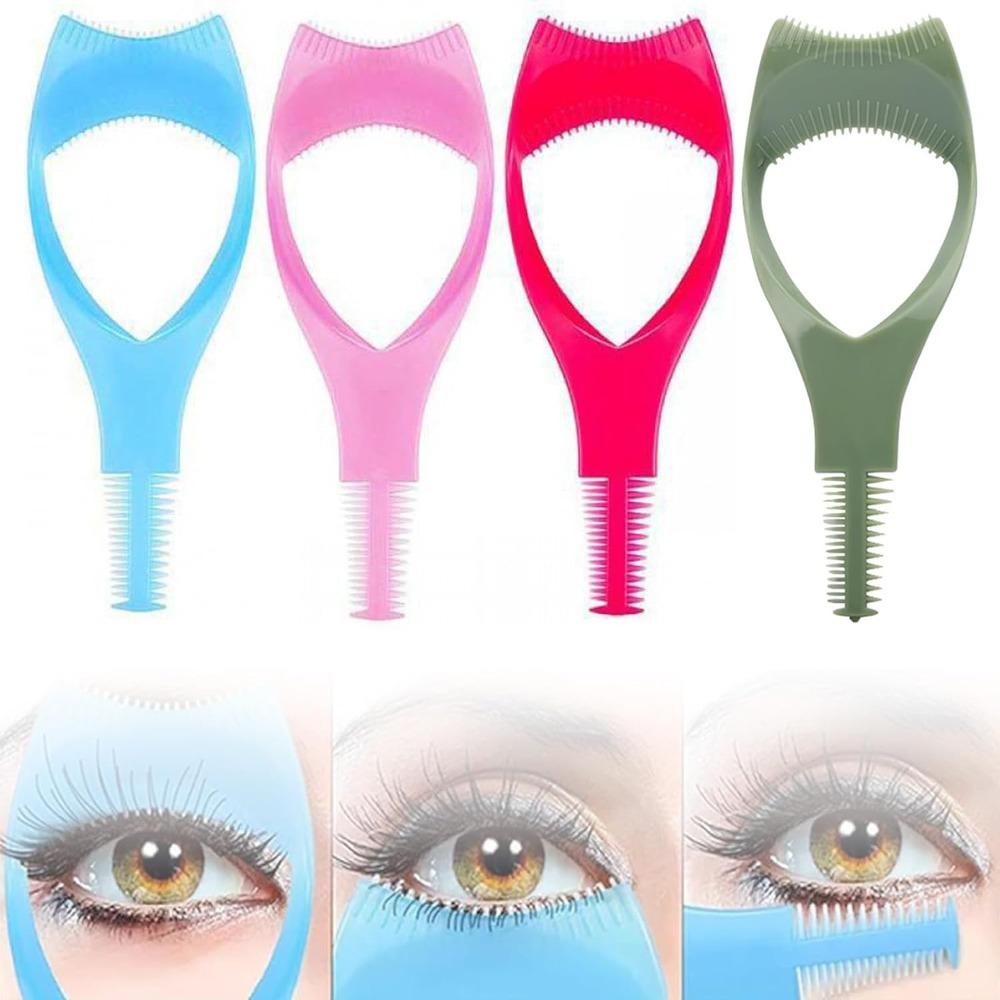 Eyeliner Assistant 3-In-1 Eyelash Comb Template Crystal Guide Mascara Shield Cosmetic Protect Eyes 3 In1 Eyelashes Tools Women