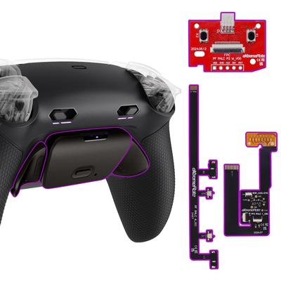 eXtremeRate RISE Plus MAX RMB Back Paddle Kit for PS5 Controllers and with Clicky Trigger Stops and Rubber Remappable Real Metal Back Button Kit for