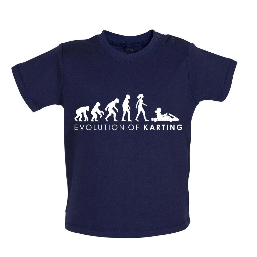 Evolution The Go Karting - Baby Kids Boys Girls Unisex T-Shirt / Romper - Go Kart Kart Racing 120