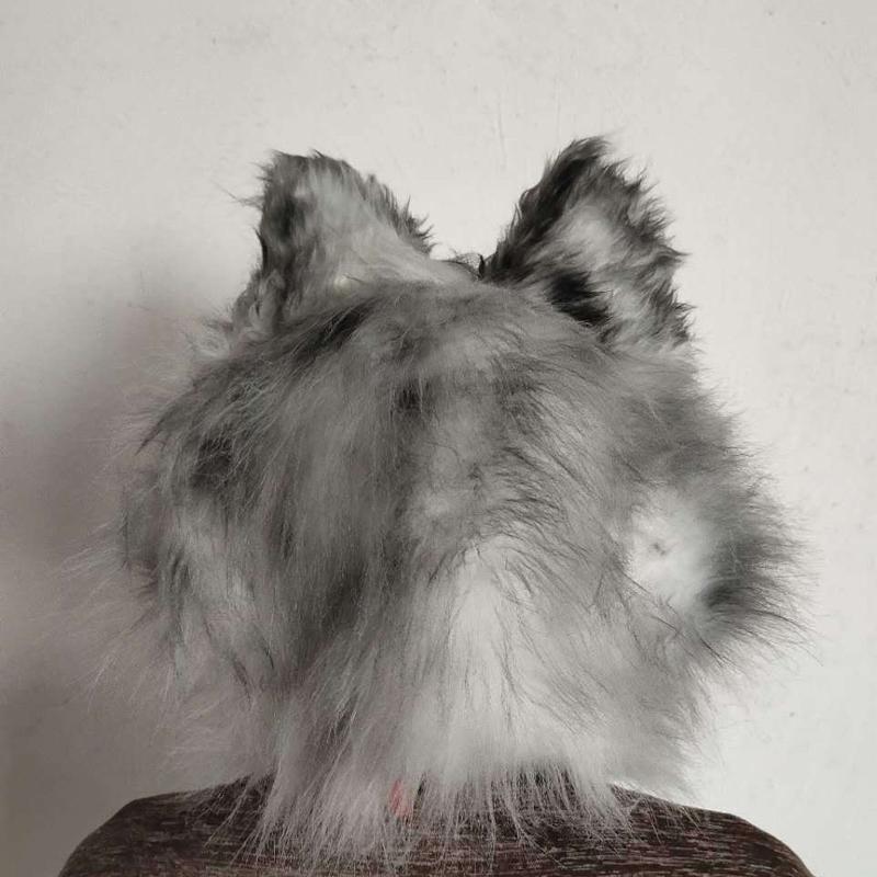 Hund Latex Maske Cosplay Party Requisiten Erwachsener Ganzgesichts Grau Haar Wolf Masken Halloween Karneval Kostüm Lustiges Pelztier Wolf Masken