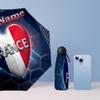 France National Football Team Manual Five Fold 8 Rib Umbrella Support Custom Text, Lightweight Travel Umbrella