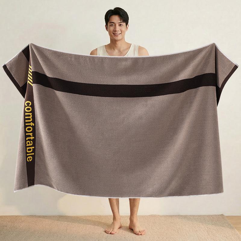 100% Cotton Thickened Quick-Dry Bath & Beach Towel - Enlarged & Premium Quality for Men