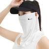 Letter Sunscreen Face Veil Breathable Neckline Face Cover Thin Summer Ice Silk Face Mask  Driving