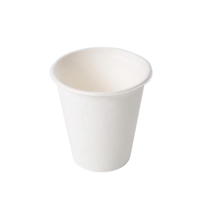 Set De Gobelets - Vaisselle Jetable - Blanc - 12 Pièces - Canne À Sucre - 20 CL