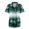 Womens Tops Short Sleeve V T-Shirt Blouse Dressy Causal Printing  Eyelet Embroidery Summer Fashion Clothes