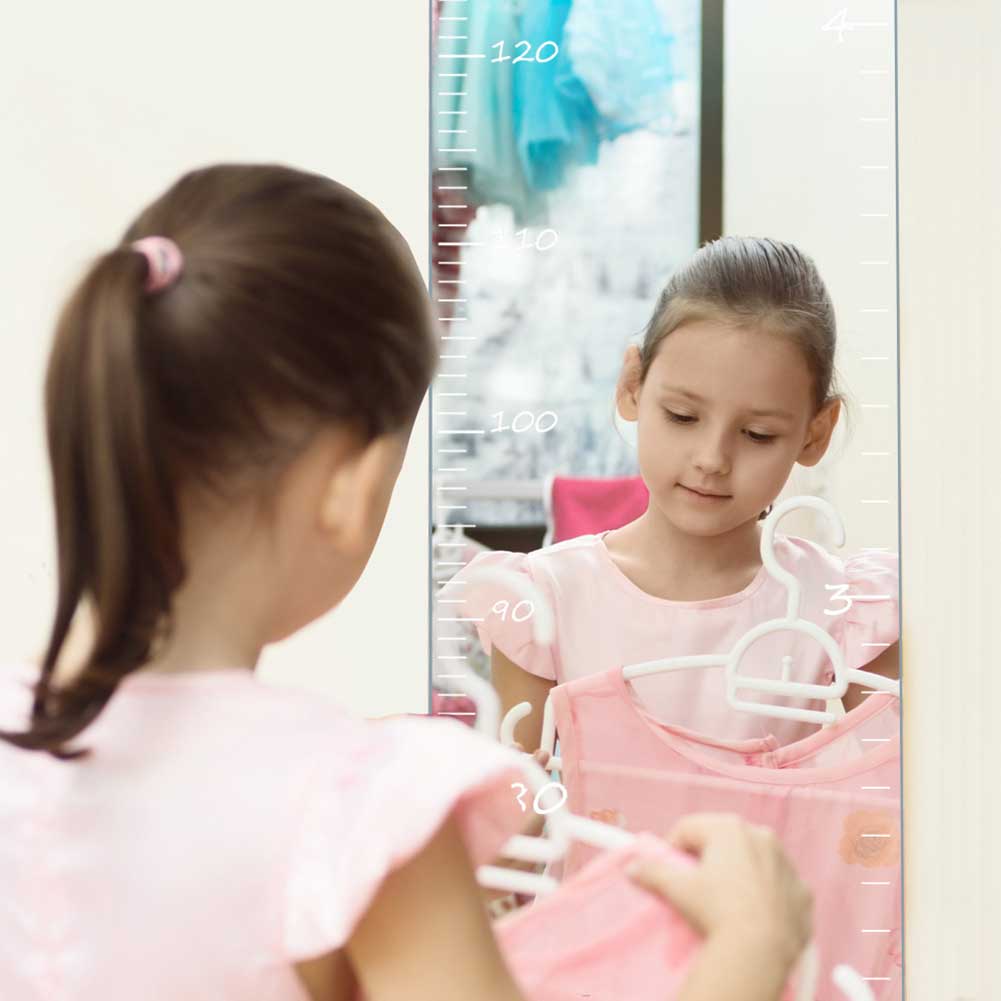 Specchio Grafico di Crescita Per Bambini Multifunzionale Decorativo Altezza Tabella Murale Per Ragazzi Ragazze