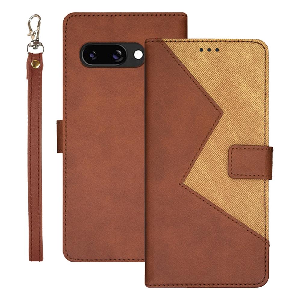 IDEWEI For Google Pixel 9a Case Card Slots Splicing Color Leather Phone Cover