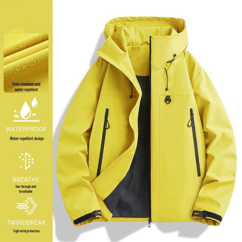 

2025 Весна/Осень Женская Стильная Ветрозащитная Водонепроницаемая Куртка - Маленький Размер, Модный Дизайн 2XL