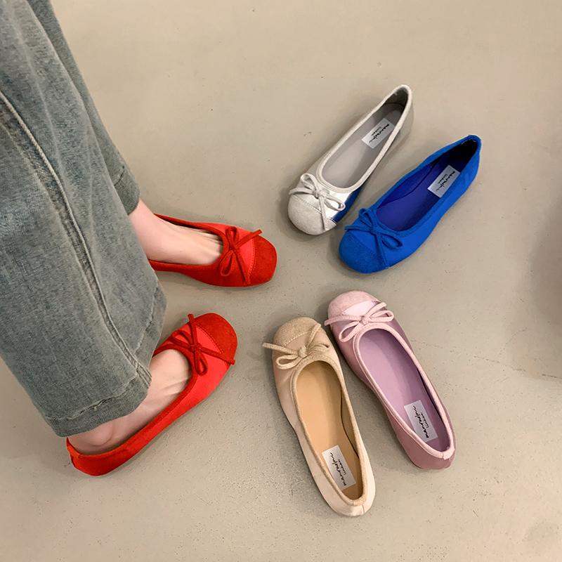 Fashion Shallow Mouth Retro Woman Shoes Female Footwear Elegant Ballet Flats Dress Comfortable Summer New Moccasin Ballerinas Spring